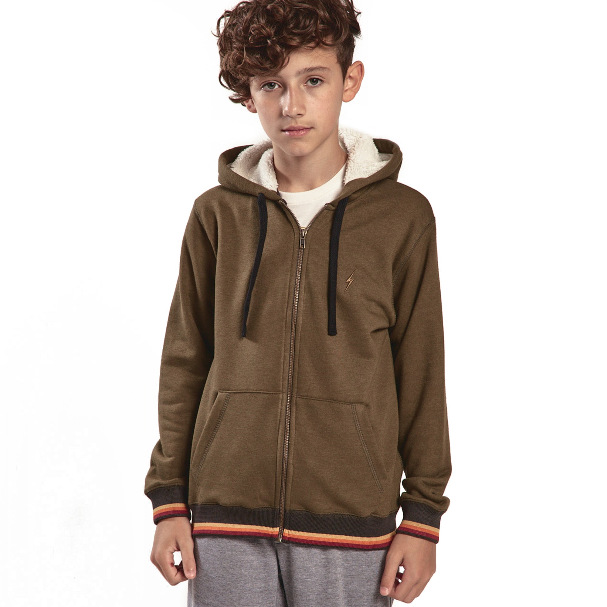 Basic Zip Up Hoodie Boys - Lightning Bolt ⚡ - Lightning Bolt USA