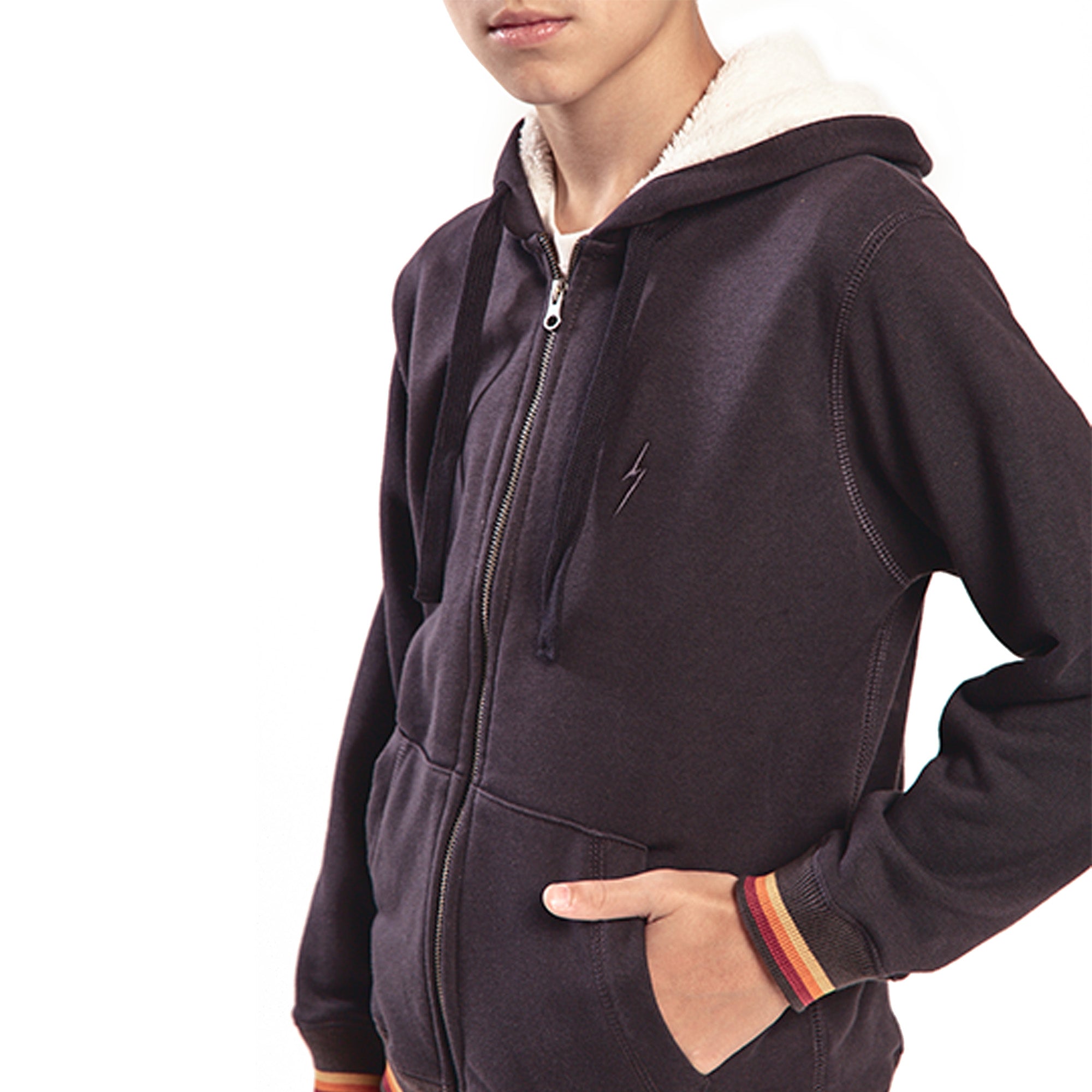 Basic Zip Up Hoodie Boys - Lightning Bolt ⚡ - Lightning Bolt USA