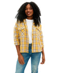 Check Flannel Shirt Womens - Lightning Bolt ⚡ - Lightning Bolt USA