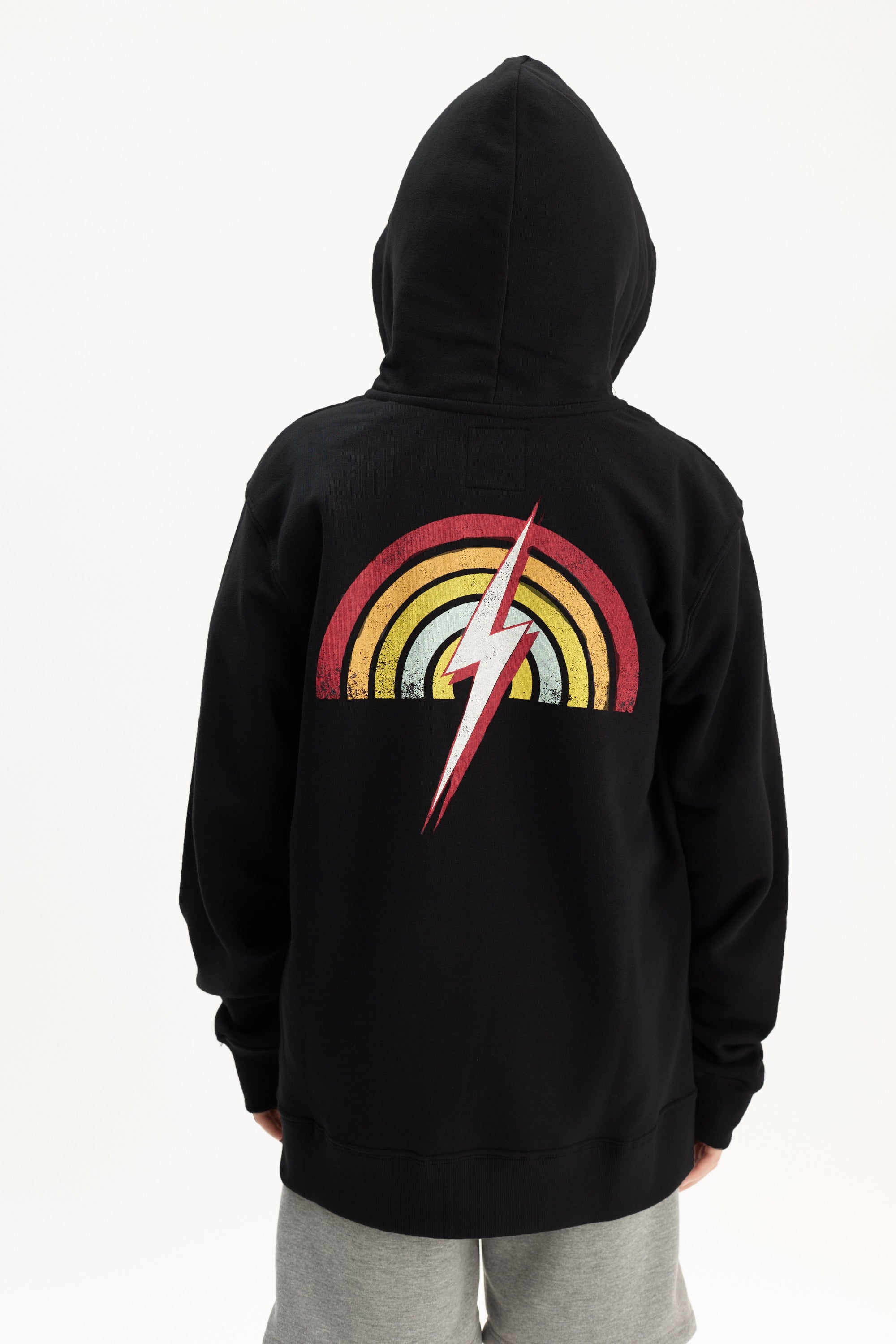 Rainbow Zip Up Hoodie Boys - Lightning Bolt ⚡ - Lightning Bolt USA