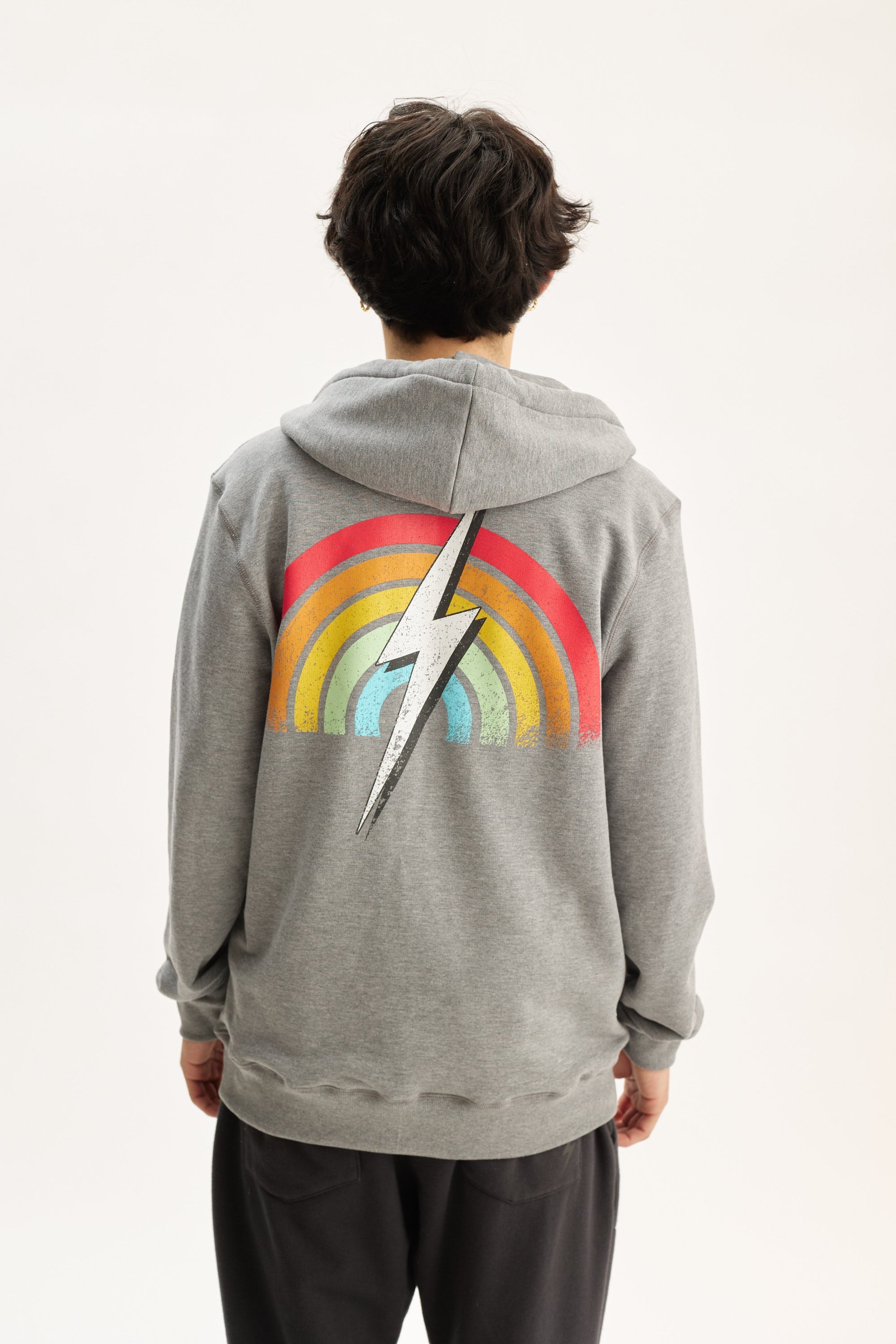 Rainbow zip Up Hoodie - Lightning Bolt ⚡ - Lightning Bolt USA