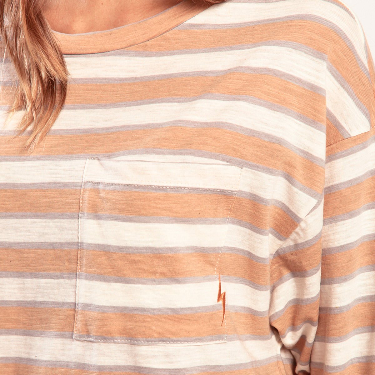 Stripe Tee L/S Womens - Lightning Bolt ⚡ - Lightning Bolt USA