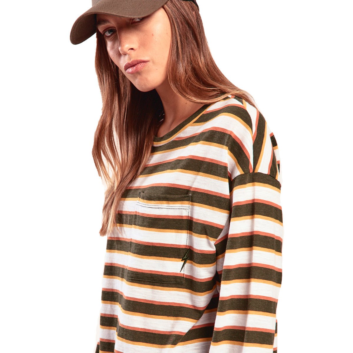 Stripe Tee L/S Womens - Lightning Bolt ⚡ - Lightning Bolt USA