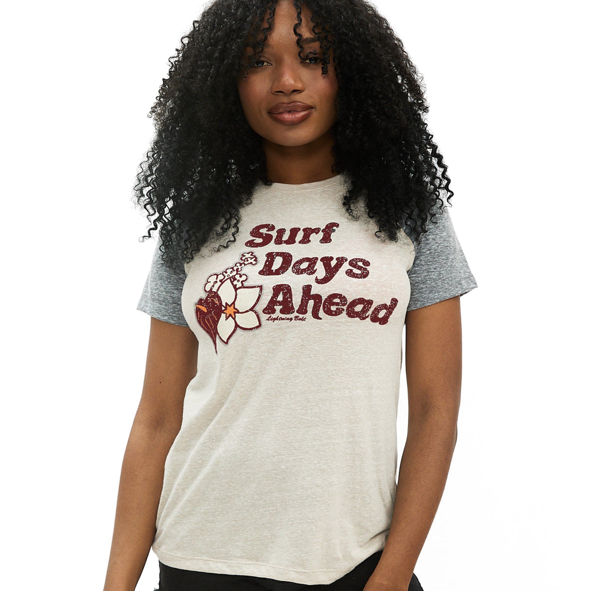 Surf Days Tee Womens - Lightning Bolt ⚡ - Lightning Bolt USA