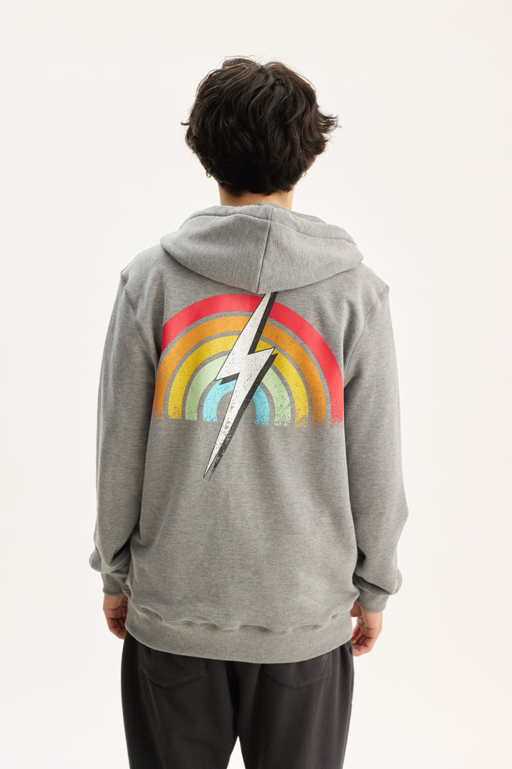 Rainbow zip Up Hoodie - Lightning Bolt ⚡